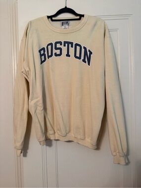 Cream "Boston" Crewneck Sweatshirt